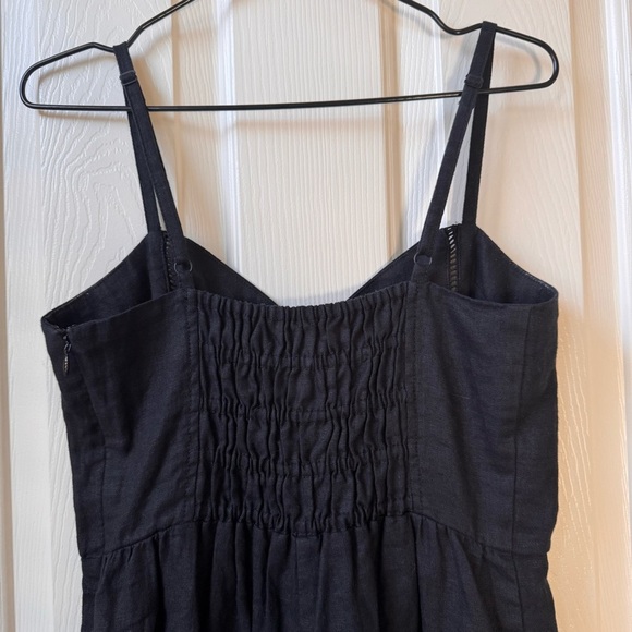 NWOT Madewell Sleeveless Wide-leg Jumpsuit in 100% Linen Front button Black Sz 2 - Picture 10 of 16
